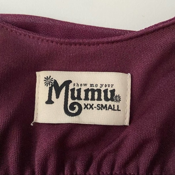 Show Me Your Mumu Caitlin Ruffle Maxi Dress Merlot - Picture 11 of 12